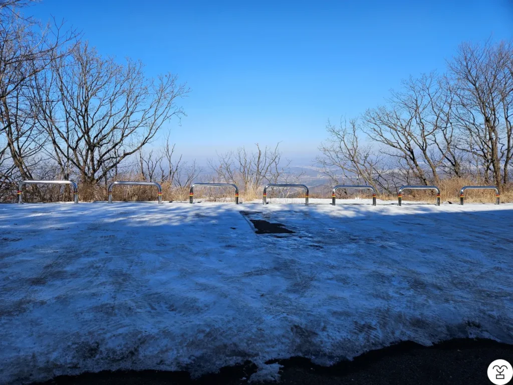 凍結してしまった駐車スペース