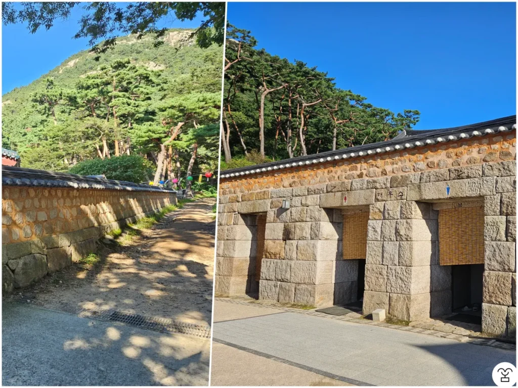 右の写真、「真観寺（ジングァンサ）」の東司（トイレ）